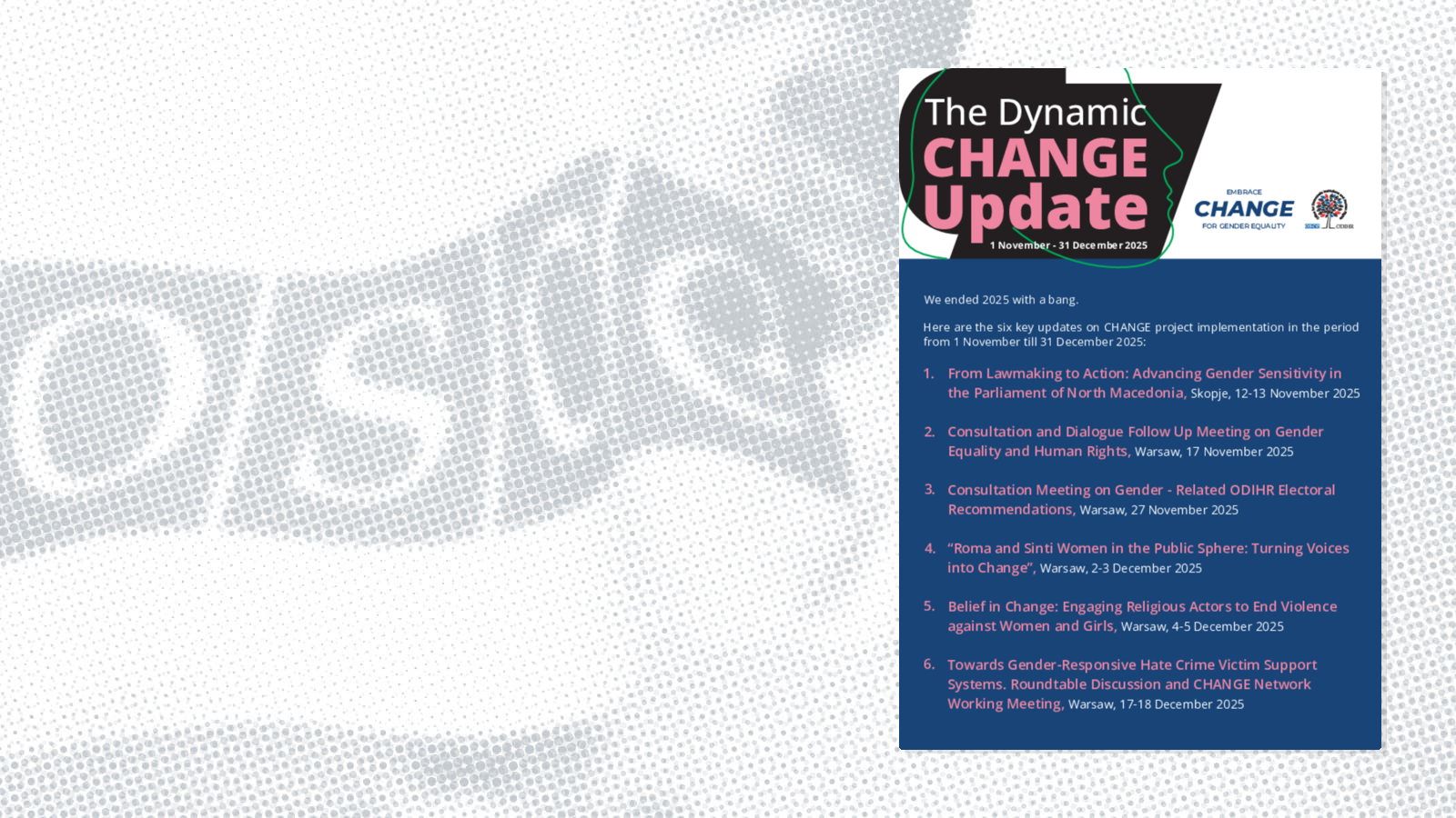 CHANGE Update