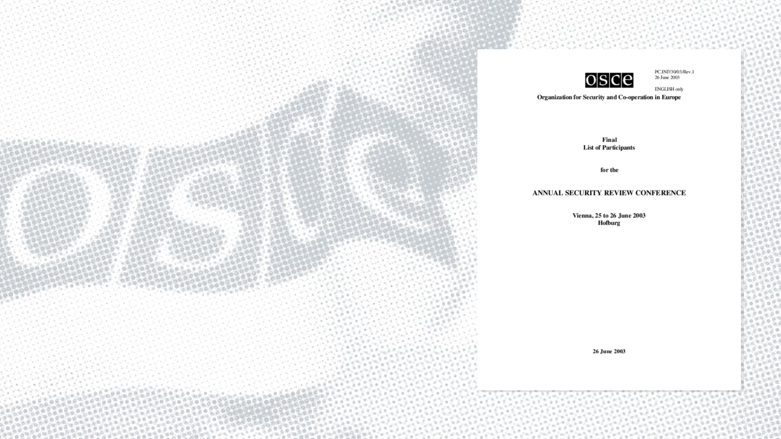 List of participants