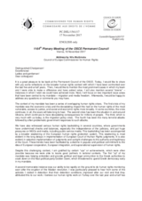 Address by the Commissioner for Human Rights of the Council of Europe, H.E. Nils Muižnieks