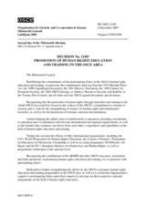 Ljubljana Ministerial Decision No. 11 on the promotion of human rights education and training in the OSCE area