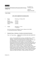 Journal der 1176. Plenarsitzung des Ständigen Rates 