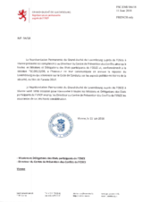 Response by the Delegation of Luxembourg to the Questionnaire on the Code of Conduct on Politico-Military Aspects of Security