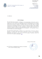 Response by the Delegation of Belgium to the Questionnaire on the Code of Conduct on Politico-Military Aspects of Security