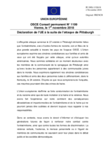 Déclaration de l’UE à la suite de l’attaque de Pittsburgh