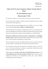 Statement by H.E. Jacek Czaputowicz, Minister of Foreign Affairs 