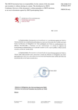 Response by the Delegation of Luxembourg to the Questionnaire on the Code of Conduct on Politico-Military Aspects of Security