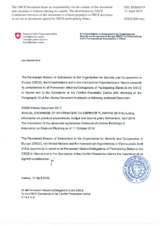 Response by the Delegation of Switzerland to the Questionnaire on the Code of Conduct on Politico-Military Aspects of Security