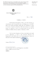 Response by the Delegation of Italy to the Questionnaire on the Code of Conduct on Politico-Military Aspects of Security