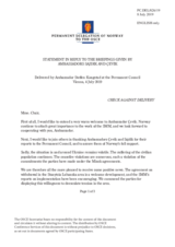 Statement by the Delegation of Norway in response to the update by Ambassador Martin Sajdik and to the report by Ambassador Yaşar Halit Çevik