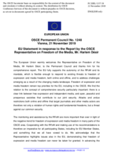 Statement by the Finnish EU Presidency in response to the report by the OSCE Representative on Freedom of the Media, Mr. Harlem Désir
