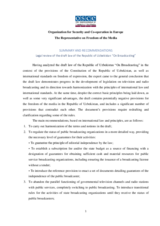 Legal review of the Uzbek draft law "On Broadcasting" Legal review of the Uzbek draft law "On Broadcasting"