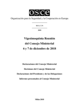 Final Document of the Twenty-Fifth Meeting of the Ministerial Council, Milan, 6-7 December 2018