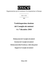 Final Document of the Twenty-Fifth Meeting of the Ministerial Council, Milan, 6-7 December 2018