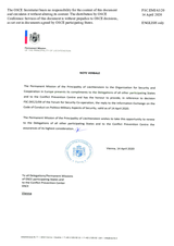 Response by the Delegation of Liechtenstein to the Questionnaire on the Code of Conduct on Politico-Military Aspects of Security