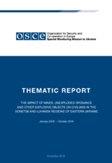 The impact of mines, unexploded ordnance and other explosive objects on civilians in the Donetsk and Luhansk regions of eastern Ukraine