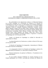 Document of the Copenhagen Meeting of the Conference on the Human Dimension of the CSCE (es)