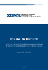Impact of the conflict on educational facilities and children’s access to education in eastern Ukraine