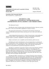 Decision No. 13/06 on combating intolerance and discrimination and promoting mutual respect and understanding