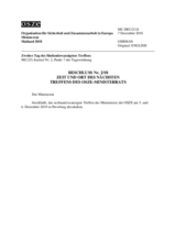 Decision Nr. 2, Time and Place of the Next Meeting of the OSCE Ministerial Council