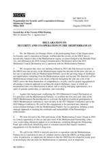 Document Nr. 4, Declaration on Security and Co-operation in the Mediterranean