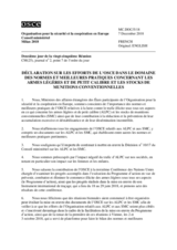 Document Nr. 5, Declaration on OSCE Efforts in the Field of Norms and Best Practices on Small Arms and Light Weapons and Stockpiles of Conventional Ammunition