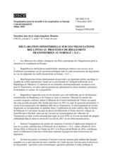 Document Nr. 1, Ministerial Statement on the Negotiations on the Transdniestrian Settlement Process in the "5+2" Format