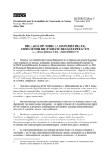 Document Nr. 2, Declaration on the Digital Economy a Driver for Promoting Co-operation, Security and Growth