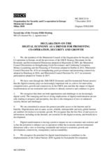 Document Nr. 2, Declaration on the Digital Economy a Driver for Promoting Co-operation, Security and Growth