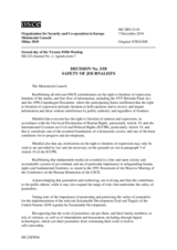 Decision No. 3, Safety of Journalists Decision No. 3, Safety of Journalists