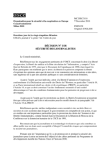 Decision Nr. 3, Safety of Journalists