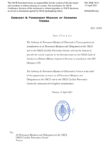 Response by the Delegation of Denmark to the Questionnaire on the Code of Conduct on Politico-Military Aspects of Security