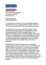 Opening remarks by OSCE Representative on Freedom of Media, Teresa Ribeiro, at the Central Asia Judicial Dialogue Thursday, 24 June 2021 