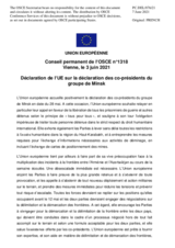 Déclaration de l’UE sur la déclaration des co-présidents du groupe de Minsk