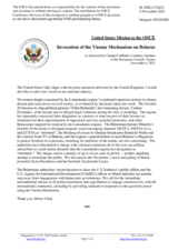 Statement by the Delegation of the United States of America on the 1st anniversary of the issuance of a report under the Moscow Mechanism in relation to serious human rights violations in Belarus, and invocation of the Vienna Mechanism