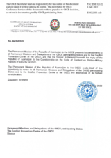 Response by the Delegation of Azerbaijan to the Questionnaire on the Code of Conduct on Politico-Military Aspects of Security