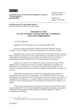 Décision No 7/06 sur la lutte contre l’utilisation de l’internet à des fins terroristes