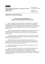 Brussels Declaration on Criminal Justice Systems (es)