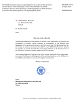 Response by the Delegation of Austria to the Questionnaire on the Code of Conduct on Politico-Military Aspects of Security