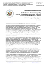 Statement by the Delegation of the United States of America on the Moscow Mechanism invoked by 38 OSCE participating States