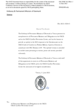 Response by the Delegation of Denmark to the Questionnaire on the Code of Conduct on Politico-Military Aspects of Security