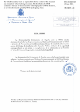 Response by the Delegation of Spain to the Questionnaire on the Code of Conduct on Politico-Military Aspects of Security