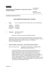 Diario de la 1431ª Sesión plenaria del Consejo Permanente 