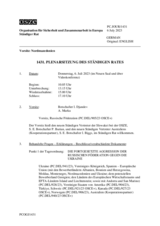 Journal der 1431. Plenarsitzung des Ständigen Rates 