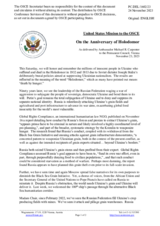 Statement by the Delegation of the United States of America on the 90th anniversary of the Holodomor genocide committed in Ukraine in 1932–1933 by the totalitarian Stalin regime