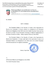 Response by the Delegation of Croatia to the Questionnaire on the Code of Conduct on Politico-Military Aspects of Security