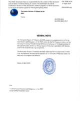 Response by the Delegation of Finland to the Questionnaire on the Code of Conduct on Politico-Military Aspects of Security