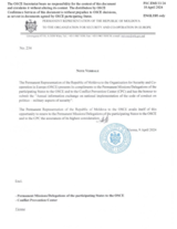 Response by the Delegation of Moldova to the Questionnaire on the Code of Conduct on Politico-Military Aspects of Security