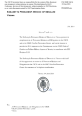 Response by the Delegation of Denmark to the Questionnaire on the Code of Conduct on Politico-Military Aspects of Security