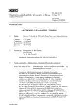 Diario de la 1482ª Sesión plenaria del Consejo Permanente