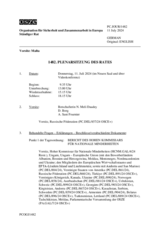 Journal der 1482. Plenarsitzung des Ständigen Rates 